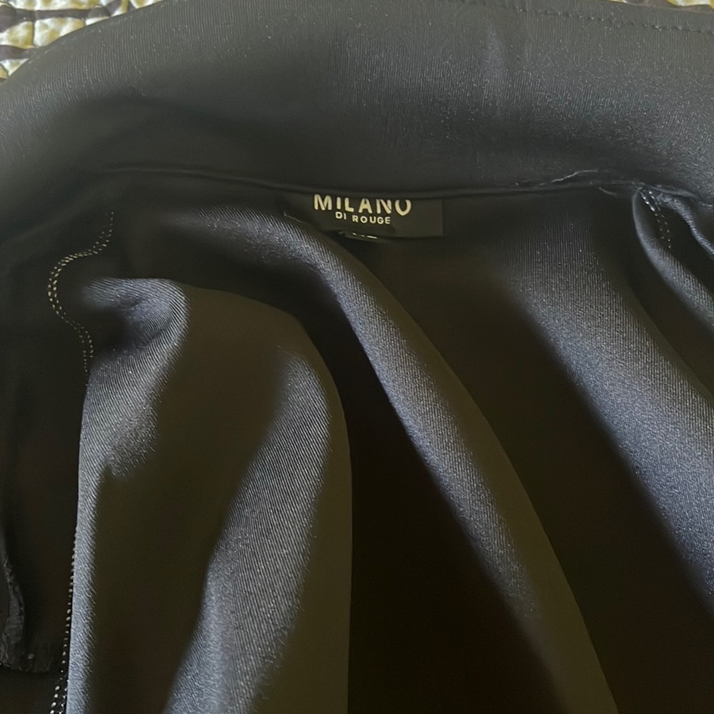 Milano Di Rouge black track zip up sweater